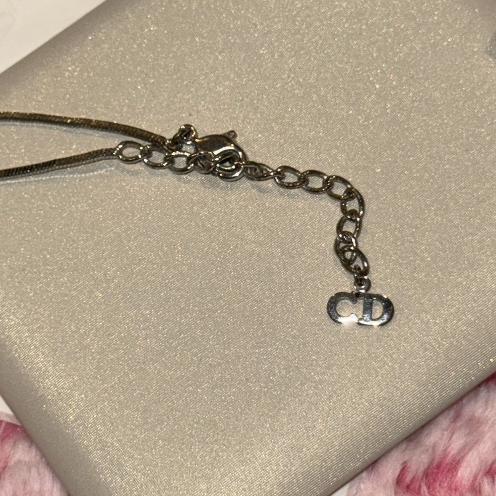 Dior Silver Metal Pink and White Trotter No. (2) Pendant Necklace - Picture 5 of 8